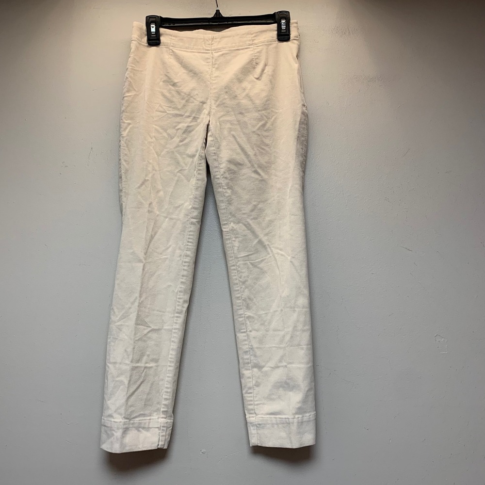 J. Jill Corduroy Pants Womens 2 Petite Cream Excellent Stretch Straight Leg